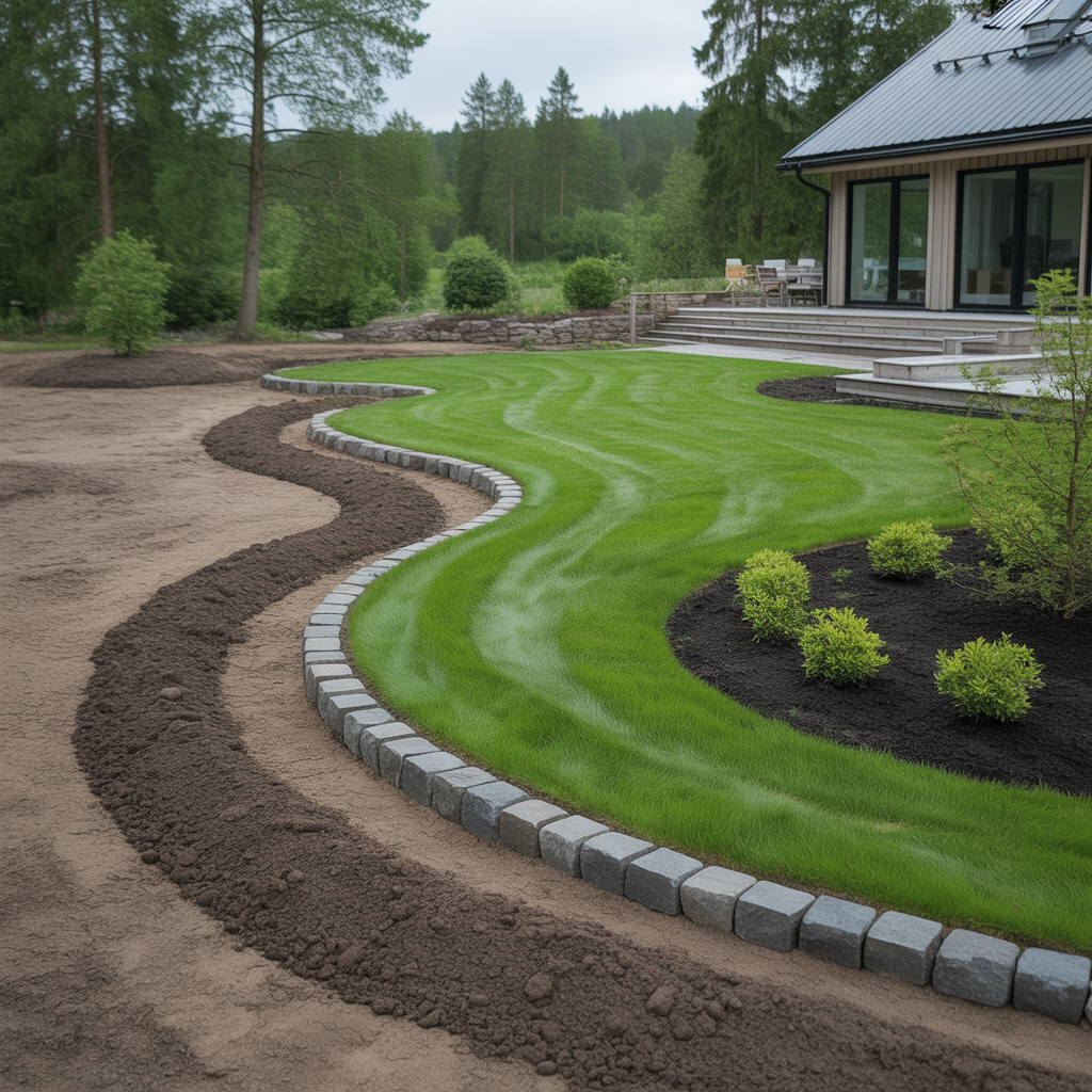 7.Sa kombinerar du schaktning och landskapsdesign for estetiska resultat