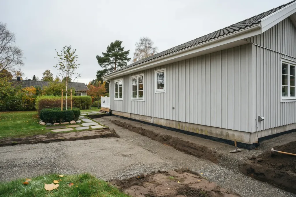 s undviker du tj llyftning p villatomten r tt markarbete f r g ngar uppfart och grund n ra huset